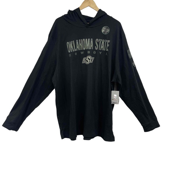 NWT Oklahoma State Cowboys OSU  Colosseum Black  Long Sleeve Pullover Hoodie 3X - Picture 2 of 10